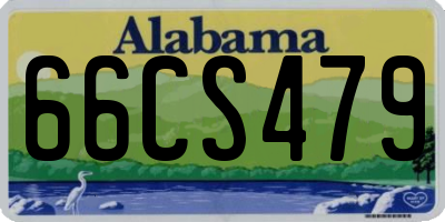 AL license plate 66CS479