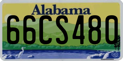 AL license plate 66CS480