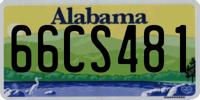 AL license plate 66CS481