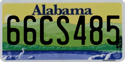 AL license plate 66CS485