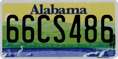 AL license plate 66CS486