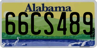 AL license plate 66CS489