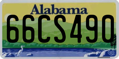 AL license plate 66CS490