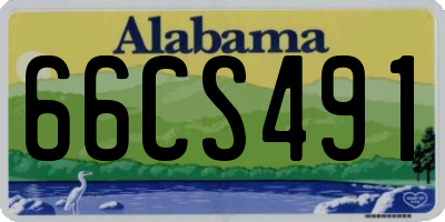 AL license plate 66CS491