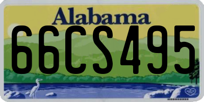 AL license plate 66CS495