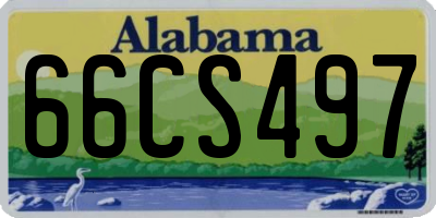 AL license plate 66CS497