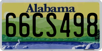 AL license plate 66CS498