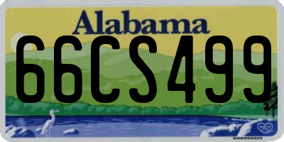 AL license plate 66CS499