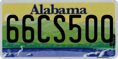 AL license plate 66CS500