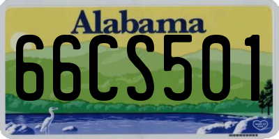 AL license plate 66CS501