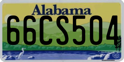 AL license plate 66CS504