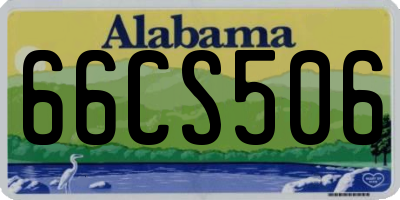AL license plate 66CS506
