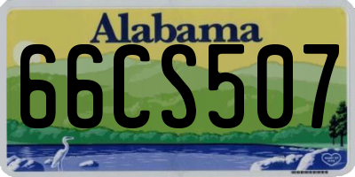 AL license plate 66CS507