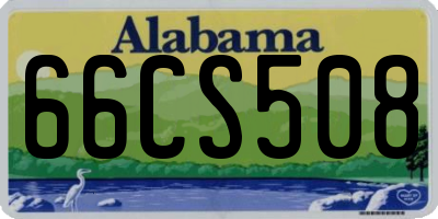 AL license plate 66CS508