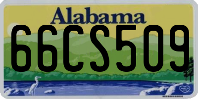 AL license plate 66CS509