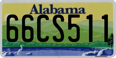 AL license plate 66CS511