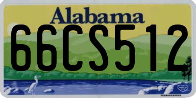 AL license plate 66CS512
