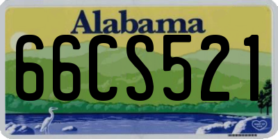 AL license plate 66CS521