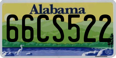 AL license plate 66CS522