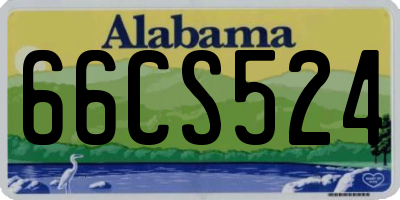 AL license plate 66CS524