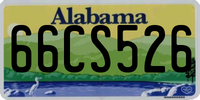 AL license plate 66CS526