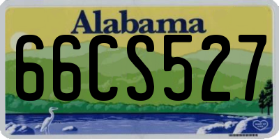 AL license plate 66CS527