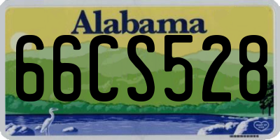 AL license plate 66CS528