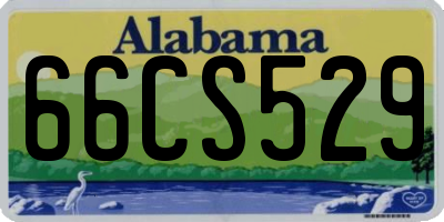 AL license plate 66CS529