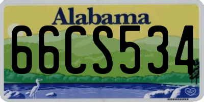 AL license plate 66CS534