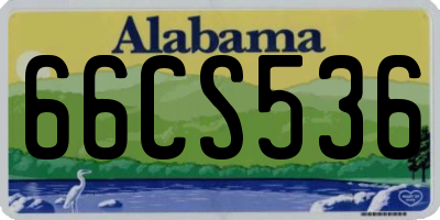 AL license plate 66CS536