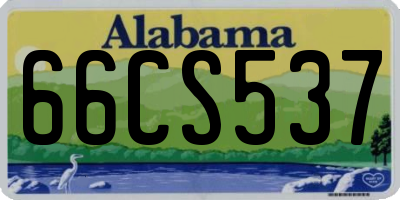 AL license plate 66CS537