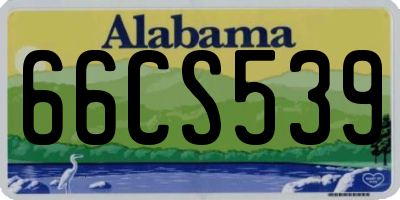 AL license plate 66CS539