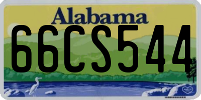 AL license plate 66CS544