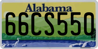 AL license plate 66CS550