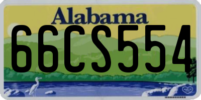 AL license plate 66CS554