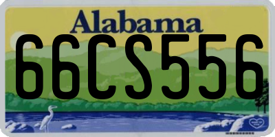 AL license plate 66CS556