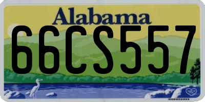 AL license plate 66CS557