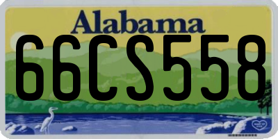 AL license plate 66CS558