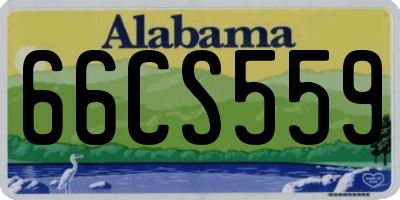 AL license plate 66CS559
