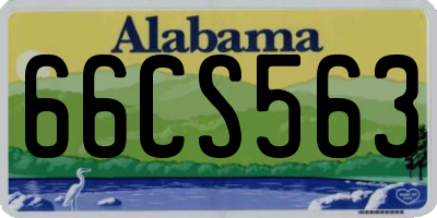 AL license plate 66CS563