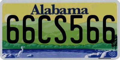 AL license plate 66CS566