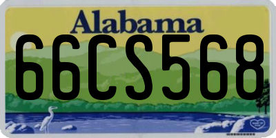 AL license plate 66CS568