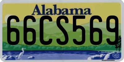 AL license plate 66CS569
