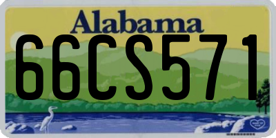 AL license plate 66CS571
