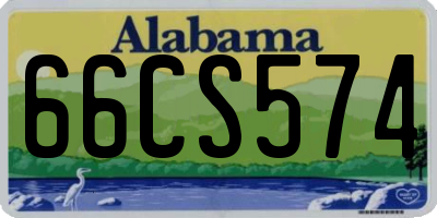 AL license plate 66CS574
