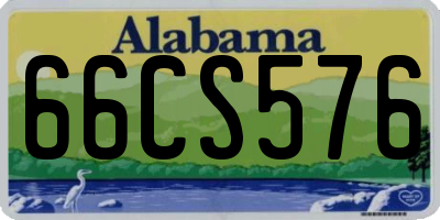AL license plate 66CS576