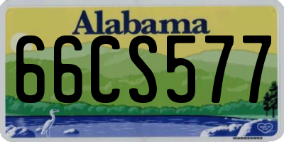 AL license plate 66CS577