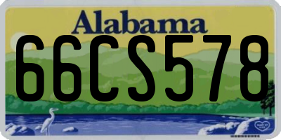 AL license plate 66CS578