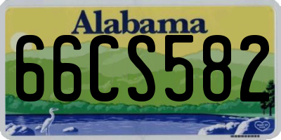AL license plate 66CS582