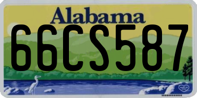 AL license plate 66CS587
